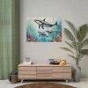 101875-238.jpg Watercolor Whales Under The Sea Poster