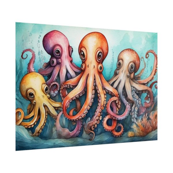 101875-242.jpg Cute Art Of Cartoon Octopuses Poster