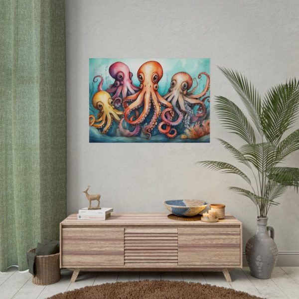101875-243.jpg Cute Art Of Cartoon Octopuses Poster