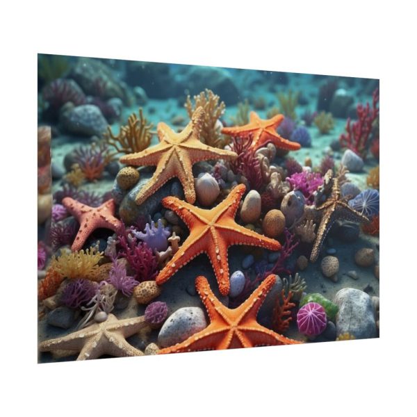 101875-247.jpg Assortment Of Colorful Starfish Poster
