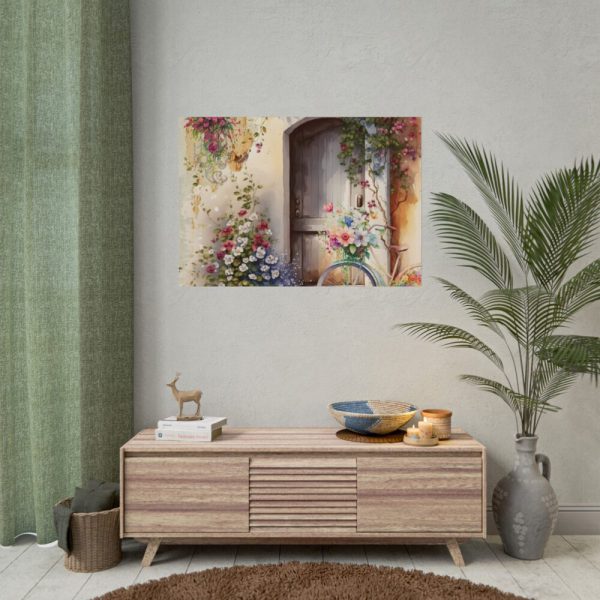 Watercolor Floral Front Door Bike Poster