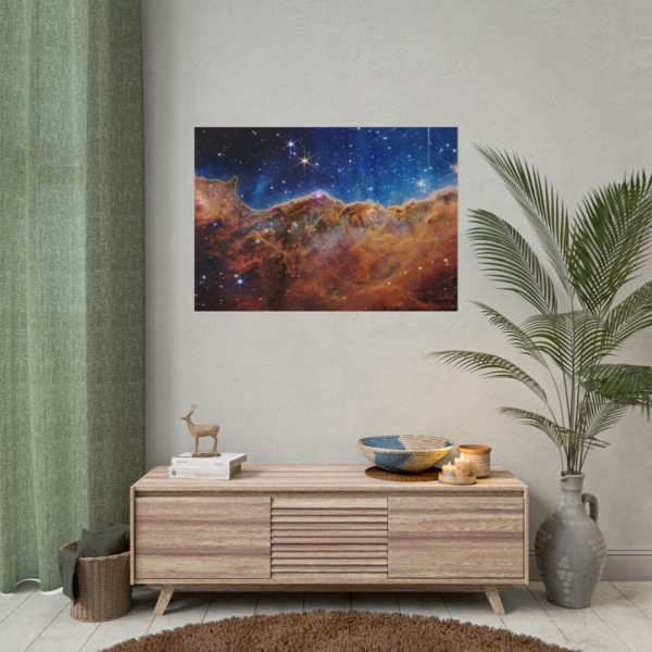 101875-278.jpg Cosmic Cliffs in the Carina Nebula Poster