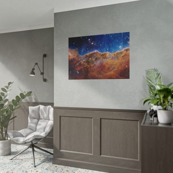 101875-279.jpg Cosmic Cliffs in the Carina Nebula Poster