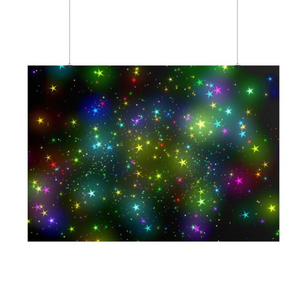 101875-366.jpg Star With Multicolor Lights Poster