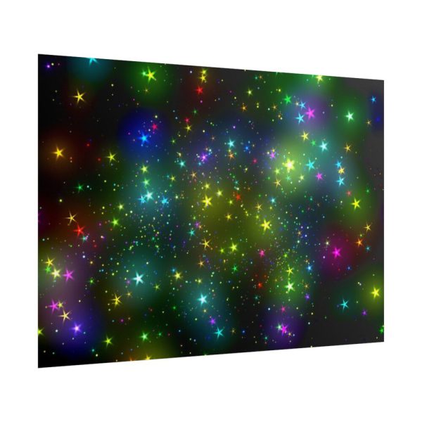 101875-367.jpg Star With Multicolor Lights Poster