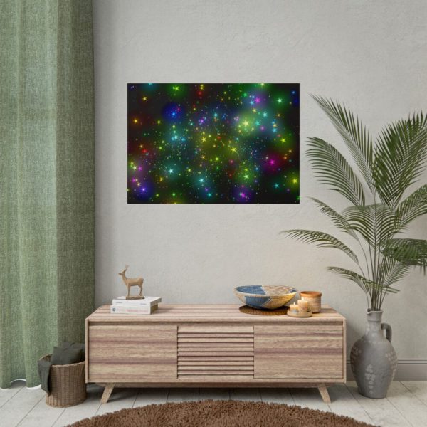 101875-368.jpg Star With Multicolor Lights Poster