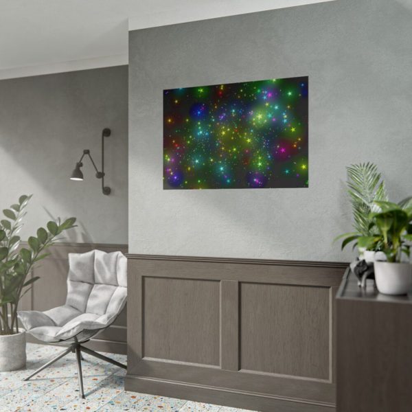 101875-369.jpg Star With Multicolor Lights Poster
