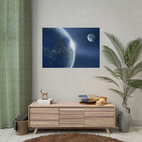 101875-383.jpg Earth Moon Ache Sunrise Poster