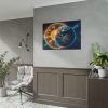 Planets Earth and Sun in Space Poster