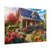 101875-52.jpg Flower Garden With Cottage Poster