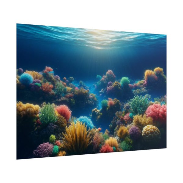 101875-67.jpg Colorful Coral in the Deep Blue Ocean Poster