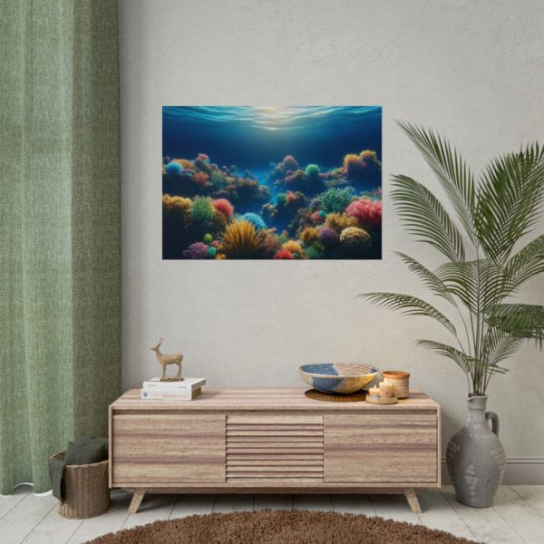 101875-68.jpg Colorful Coral in the Deep Blue Ocean Poster