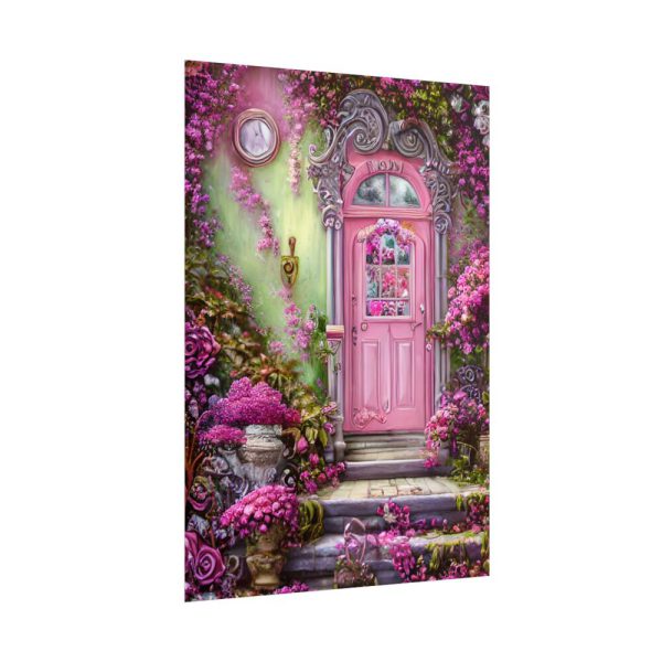 101894-102.jpg Flowersand A Pink Door Poster