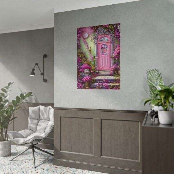 101894-104.jpg Flowersand A Pink Door Poster