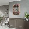101894-109.jpg Old Door And Pink Roses Poster