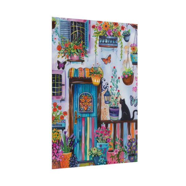 101894-112.jpg Whimsical Flowery Door Art Print Poster