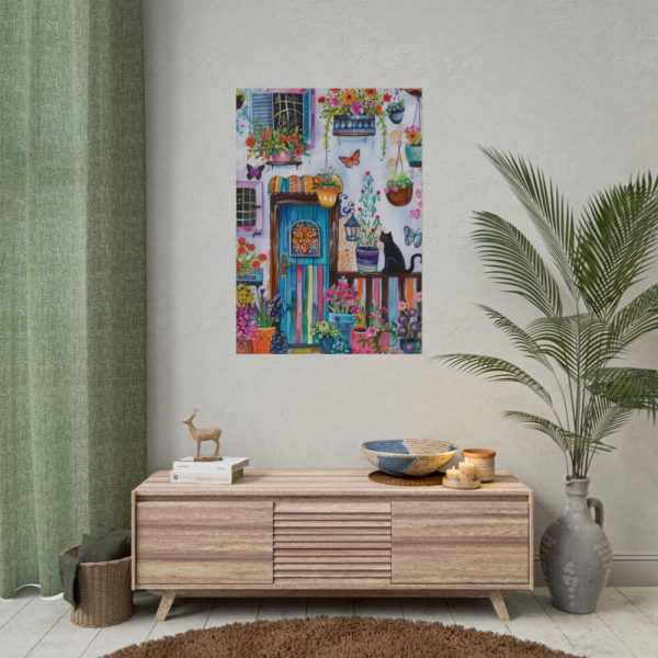 101894-113.jpg Whimsical Flowery Door Art Print Poster