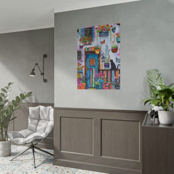 101894-114.jpg Whimsical Flowery Door Art Print Poster