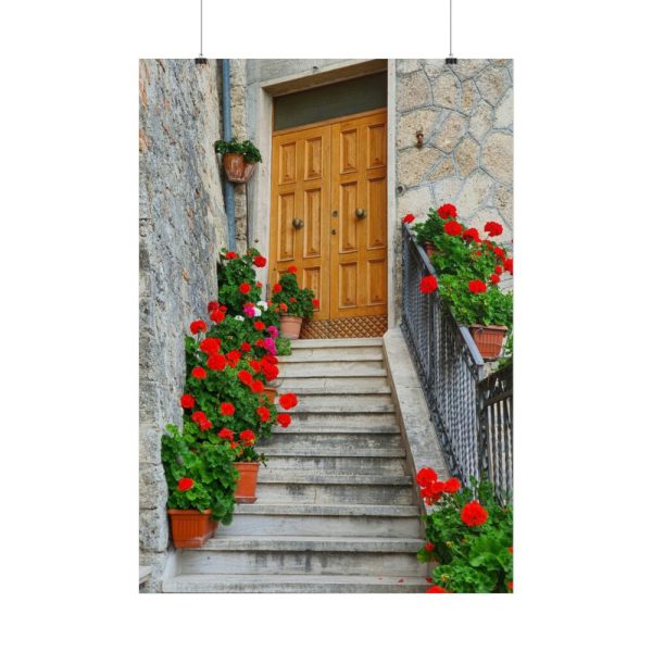 101894-121.jpg Doors With Flowers Poster