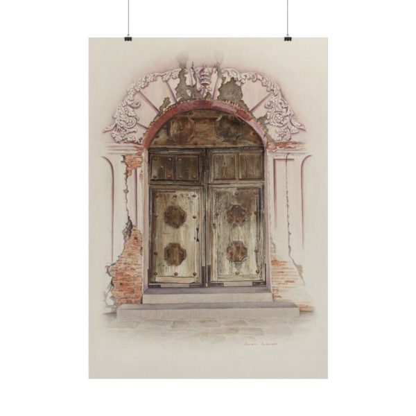 Doorway and Wall Painting by Juanita Donahoo Poster