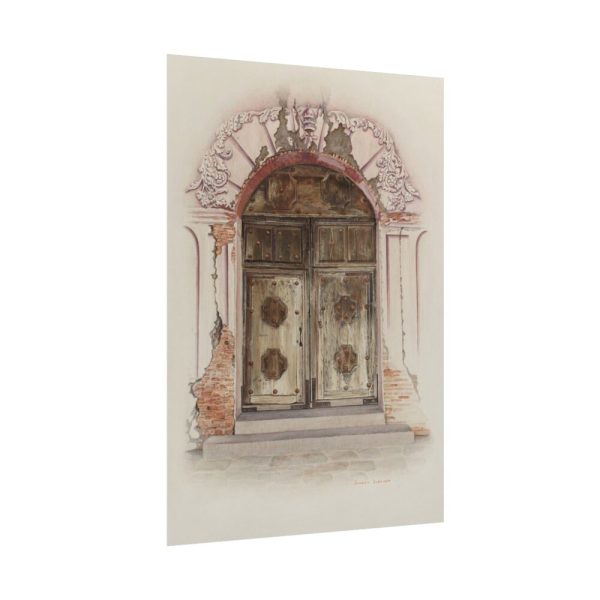 Doorway and Wall Painting by Juanita Donahoo Poster