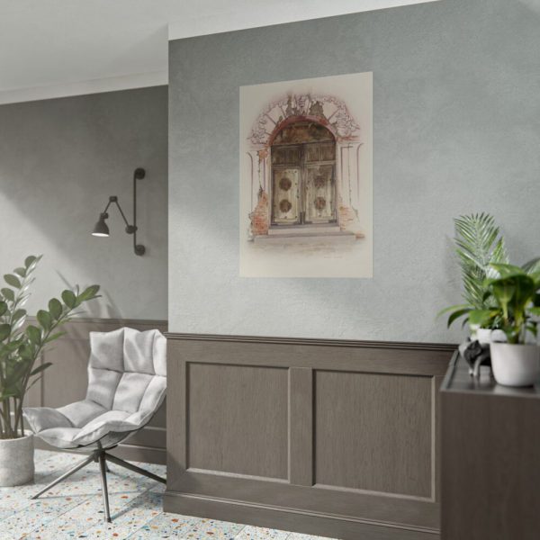Doorway and Wall Painting by Juanita Donahoo Poster