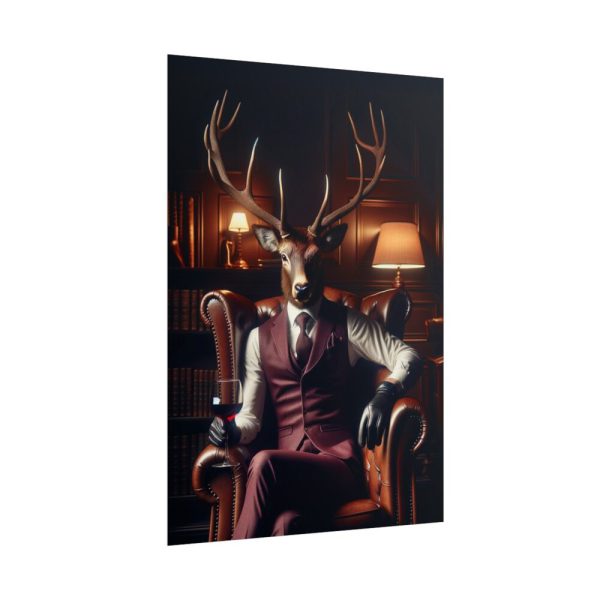 101894-17.jpg Deer Elegantly Attired Poster