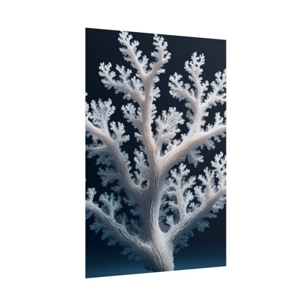 101894-22.jpg Coral Against a Dark Blue Background Poster