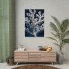 101894-23.jpg Coral Against a Dark Blue Background Poster