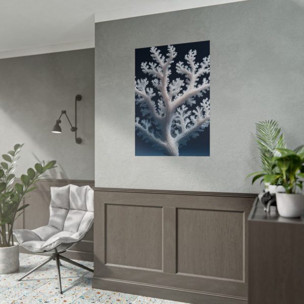 101894-24.jpg Coral Against a Dark Blue Background Poster