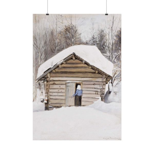 101894-31.jpg Old Woman at the Sauna Door Poster