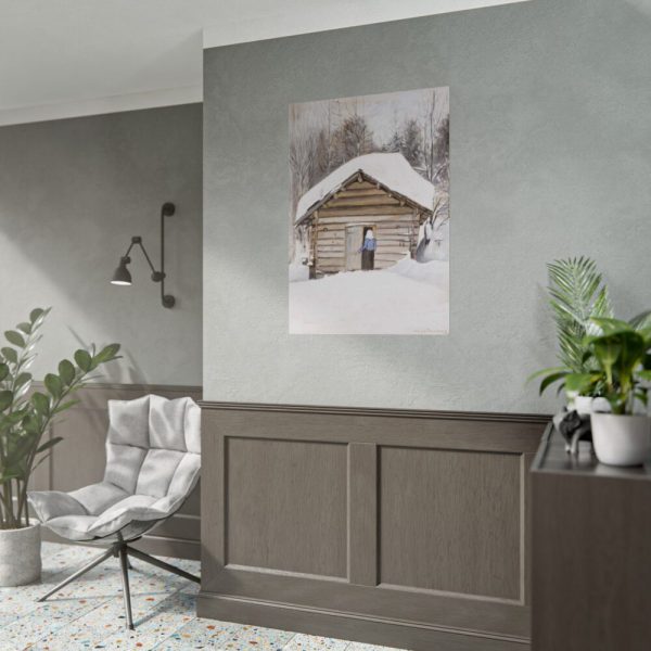 101894-34.jpg Old Woman at the Sauna Door Poster