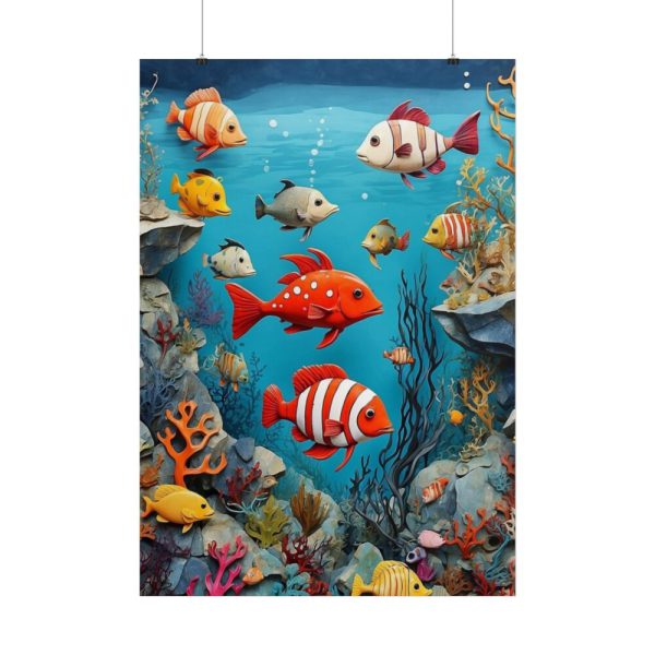 Whimsical Assortment Of Marine Life Poster