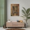 101894-73.jpg Brick Wall with Open Door and Shovel by Elizabeth Murray Poster