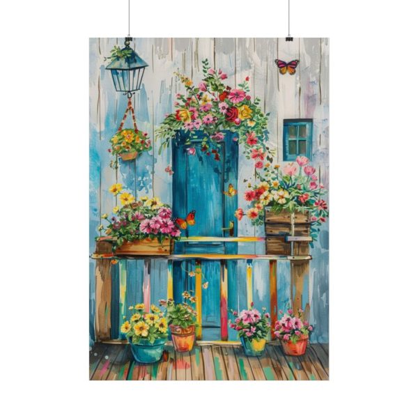 101894-91.jpg Whimsical Flowery Door Poster