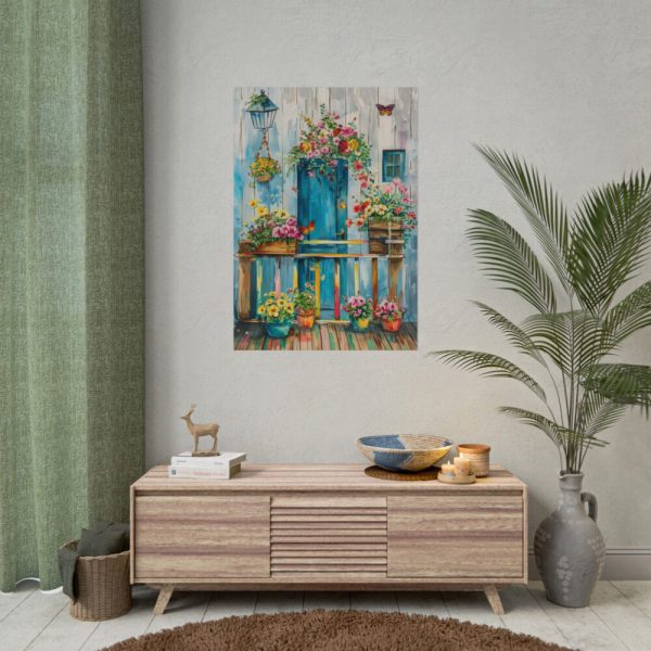 101894-93.jpg Whimsical Flowery Door Poster