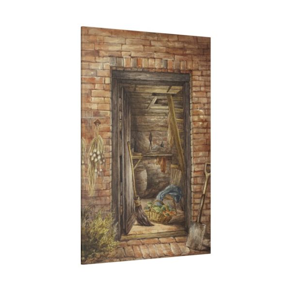 82237-12.jpg Brick Wall with Open Door and Shovel by Elizabeth Murray Standard Canvas