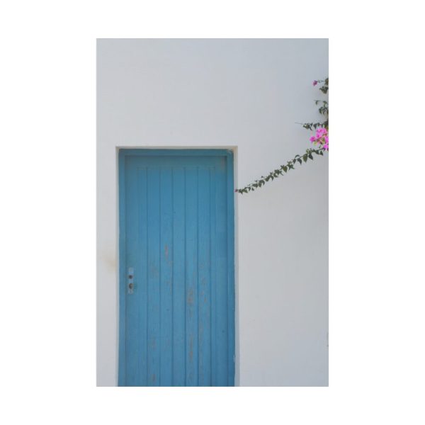 82237-25.jpg Blue Door at Santorini, Greece Standard Canvas