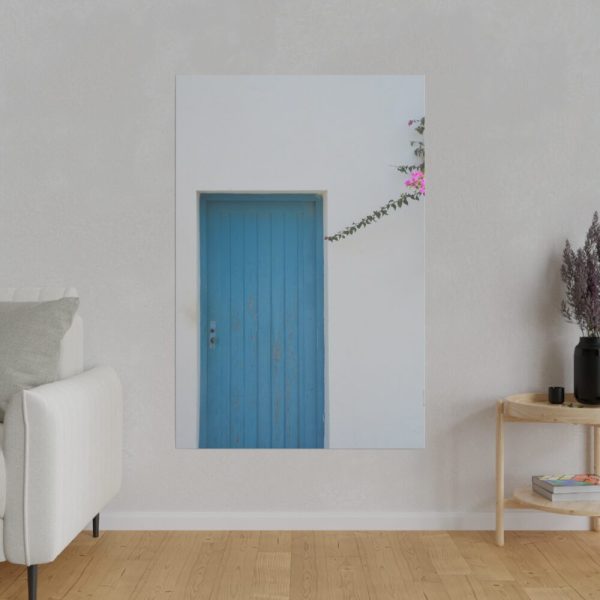 82237-26.jpg Blue Door at Santorini, Greece Standard Canvas
