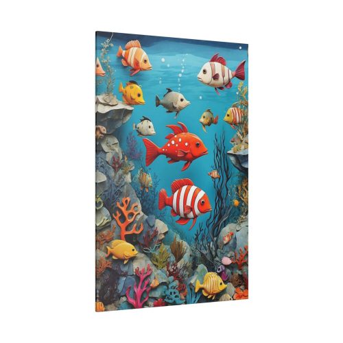 Whimsical Assortment Of Marine Life Standard Canvas