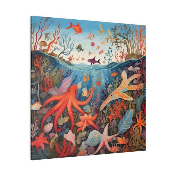 82240-4.jpg Colorful Underwater Scene Art Print Standard Canvas