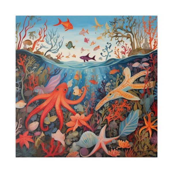 82240-5.jpg Colorful Underwater Scene Art Print Standard Canvas