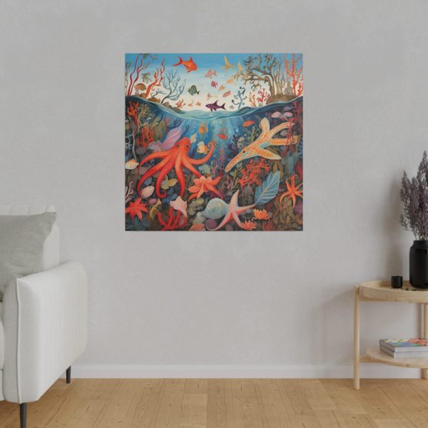 82240-6.jpg Colorful Underwater Scene Art Print Standard Canvas