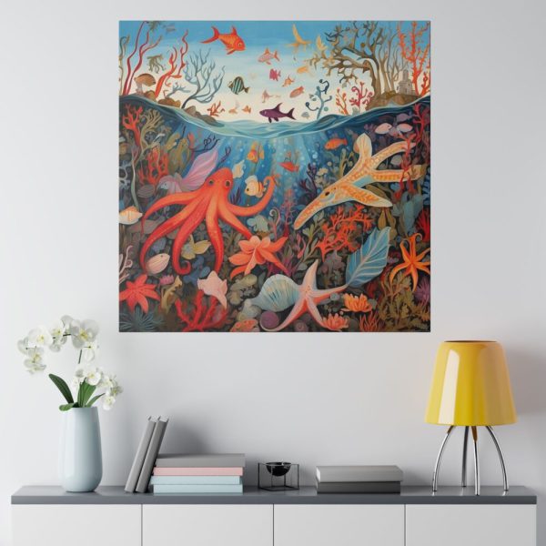 82240-7.jpg Colorful Underwater Scene Art Print Standard Canvas