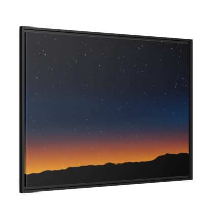 Stars in Night Sky Framed Canvas