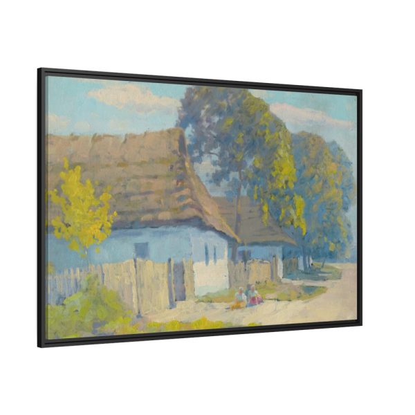 88289-100.jpg Village Motif by Lajos Csordák Framed Canvas