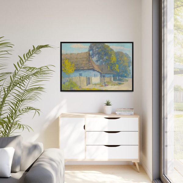 88289-103.jpg Village Motif by Lajos Csordák Framed Canvas