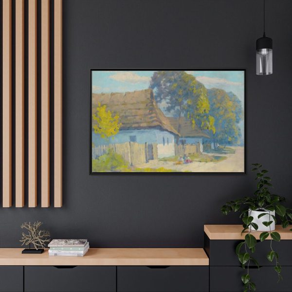 88289-104.jpg Village Motif by Lajos Csordák Framed Canvas