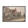 88289-11.jpg Thatched Cottage with Barn Adjoining Framed Canvas