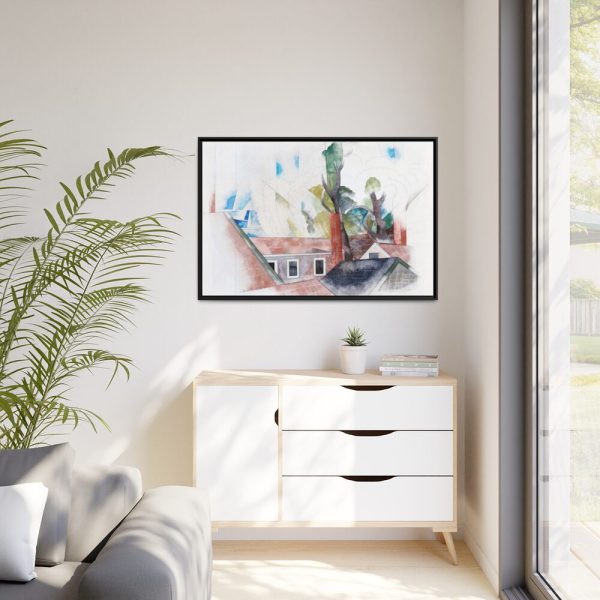 Rooftops and Trees by Charles Demuth Framed Canvas